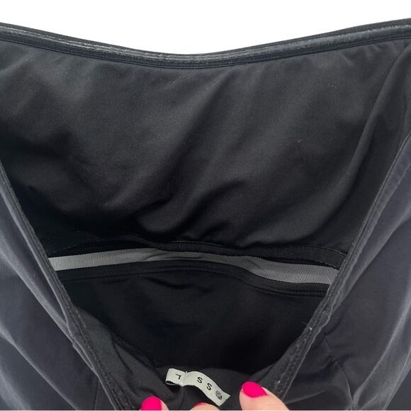 Blumoss Black Sleek Minimalist Halter Strapless One Piece Swimsuit Size Large - Picture 5 of 12